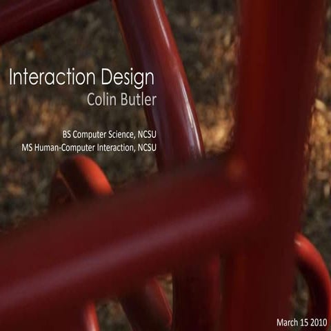 Interaction Design Guest Lecture - UVA CS 3240