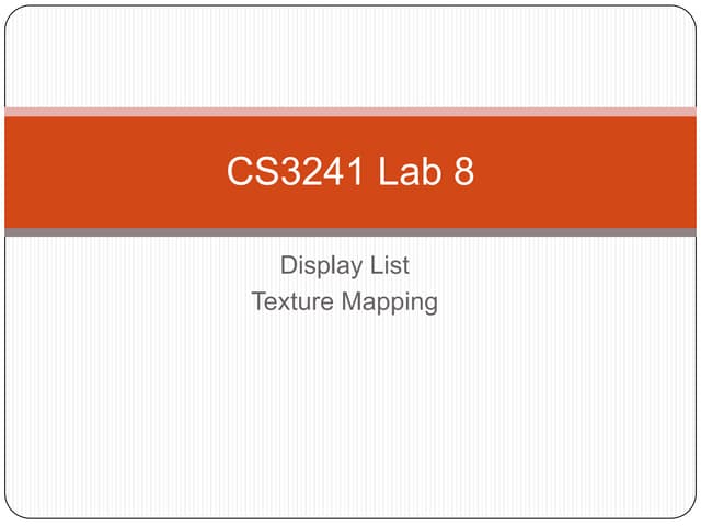Cs3241 Lab 8
