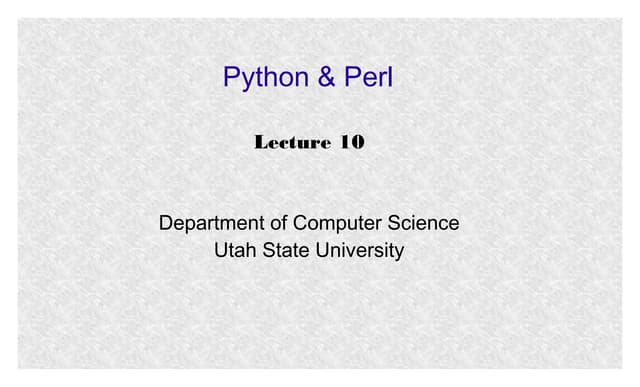 Python lecture 10