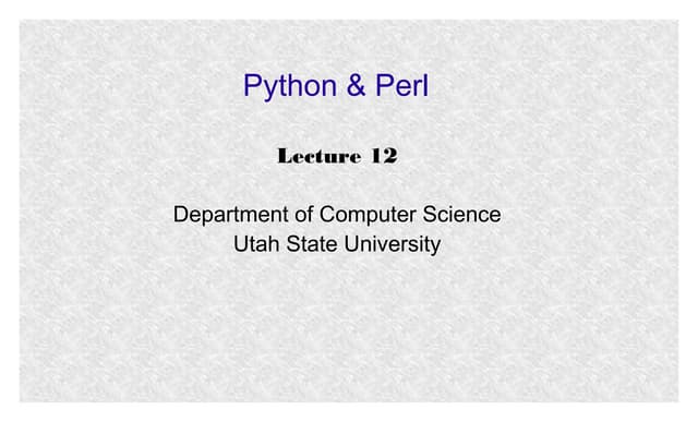 Python lecture 12