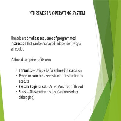 THREADS IN OPERATING SYSTEM & multitasking | PPT