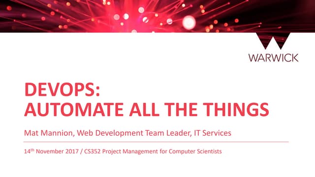 DevOps: Automate all the things