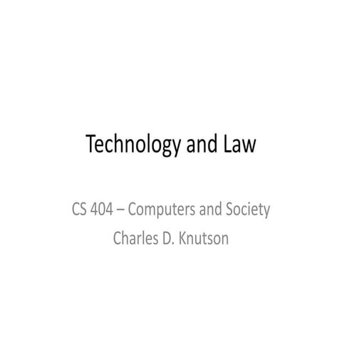 Technology and Law