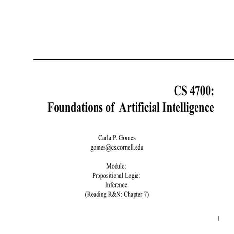 Comprehensive Guide to Propositional Logic and Inference in AI | PPT