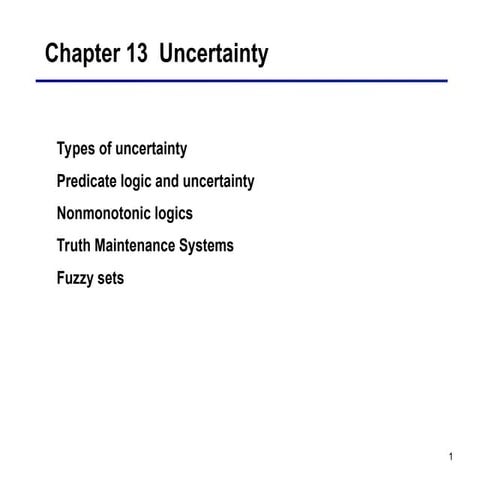 Reasoning under uncertainty: Introduction to Non-Monotonic Reasoning