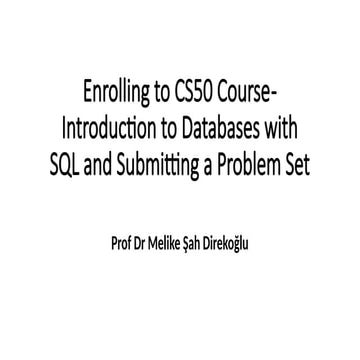 Introduction to Databases to CS50 Course | PPTX