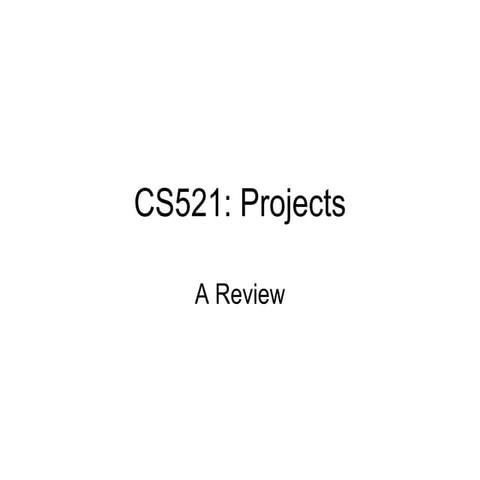 CS521 Network Architecture II : Project Review
