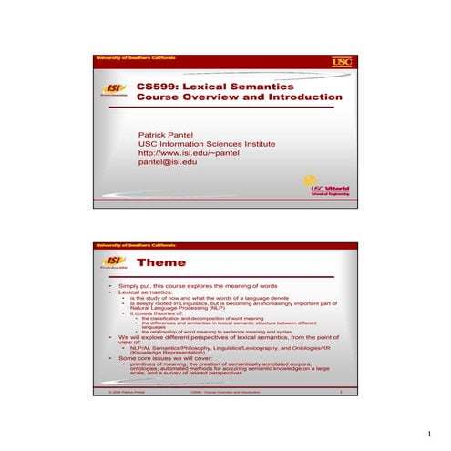 Cs599 Fall2005 Lecture 01