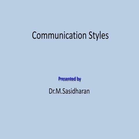 Communication Styles