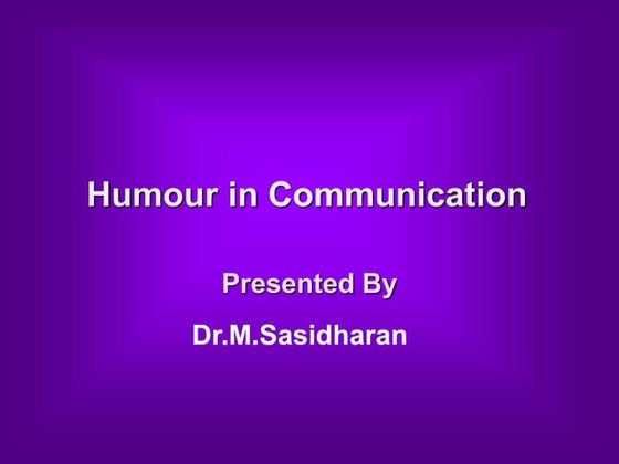 Humour in Communication
