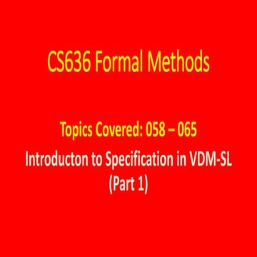 CS636 Week 8 to 16 introduction of specification
