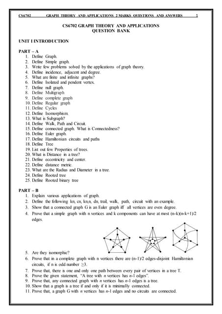 Cs6702 graph theory and applications question bank