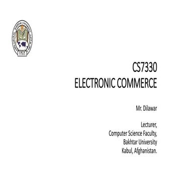 CS7330 - Electronic Commerce - lecture (2) | PPT