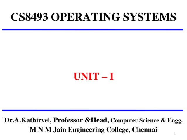 Cs8493 unit 1