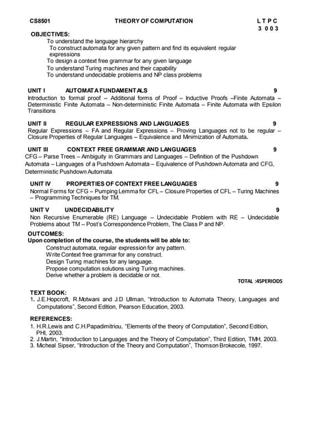 Important Questions For Theory Of Computation | PPT