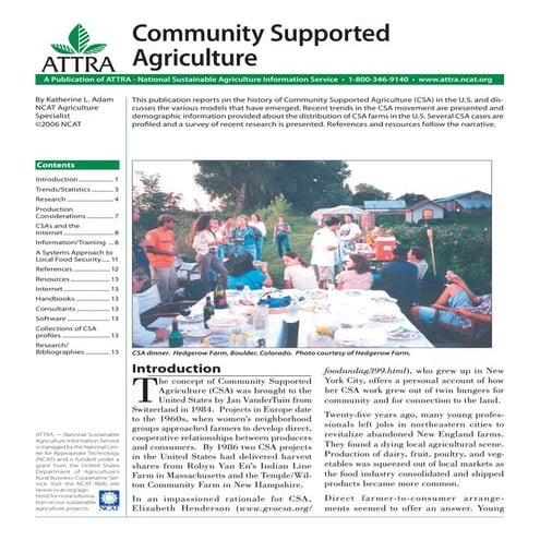 Community Supported Agriculture | PDF
