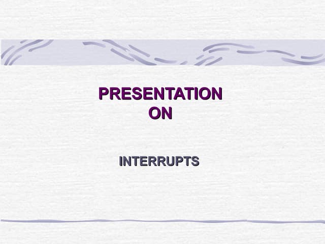Interrupts