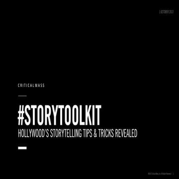 #STORYTOOLKIT: Hollywood's Storytelling Tips & Tricks Revealed 