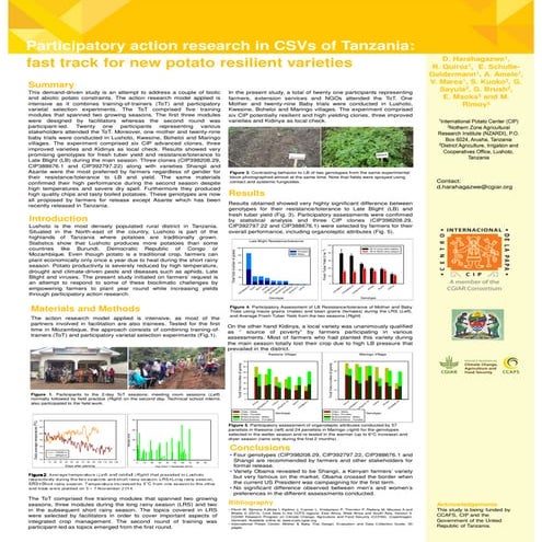 Participatory action research in CSVs of Tanzania: fast track for new potato ...