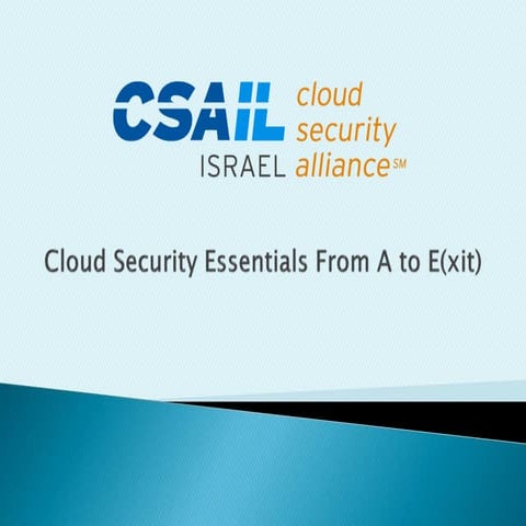 Cloud Security for Startups - From A to E(xit)