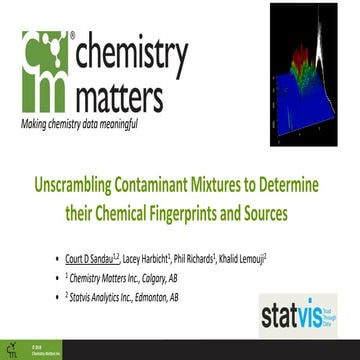 Unscrambling Contaminant Mixtures to Determine their Chemical Fingerprints