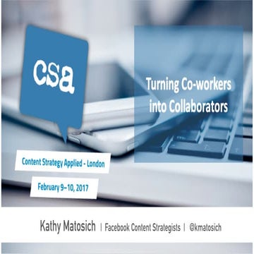 CS Applied 17: Turning Co-workers into Collaborators