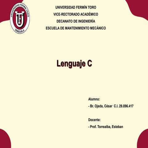 Mapa Conceptual del Lenguaje C