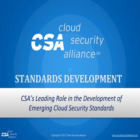 CSA Standards Development Summary