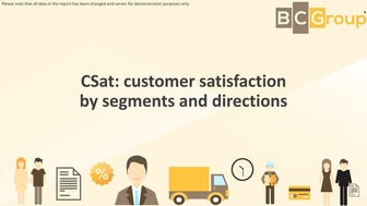 CSat, CSI Customer satisfaction by segments
