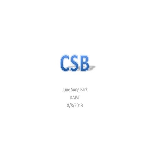 Csb(박준성교수 080813)