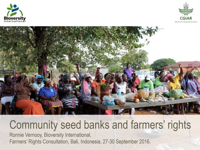 Community seed banks and farmers’ r...