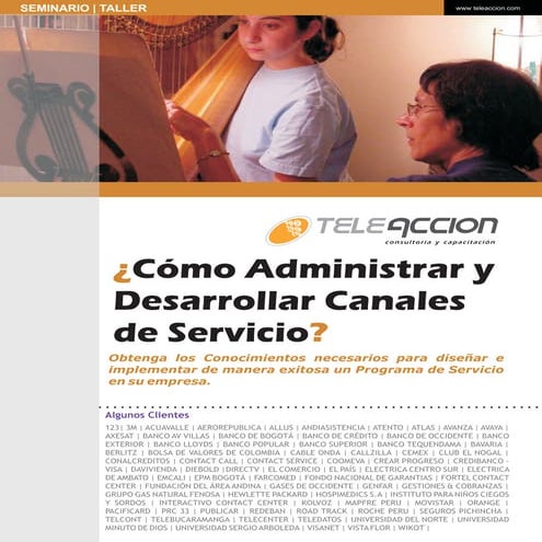 Administración y Desarrollo de Canales de Servicio