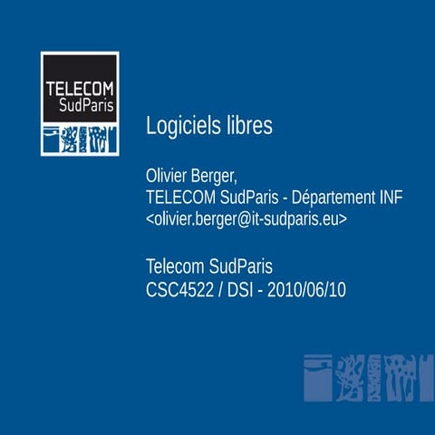 Introduction aux logiciels libres