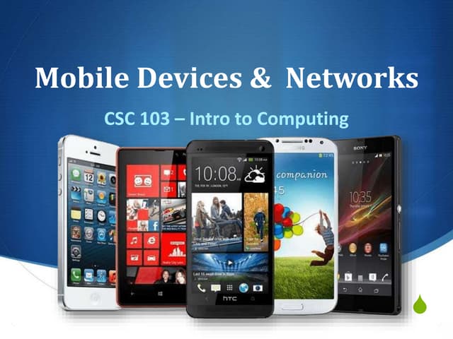 CSC103 Mobile Networks