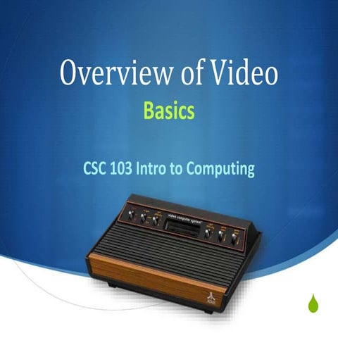 csc103 video editing overview
