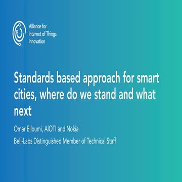 Standards based approach for smart cities, where do we stand and what next