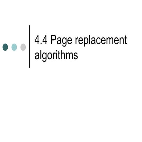 Page replacement algorithms | PPTX
