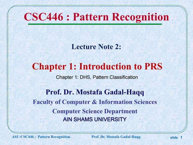 Csc446: Pattren Recognition (LN2)