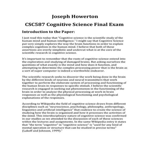 The Constructs of Cognitive Science