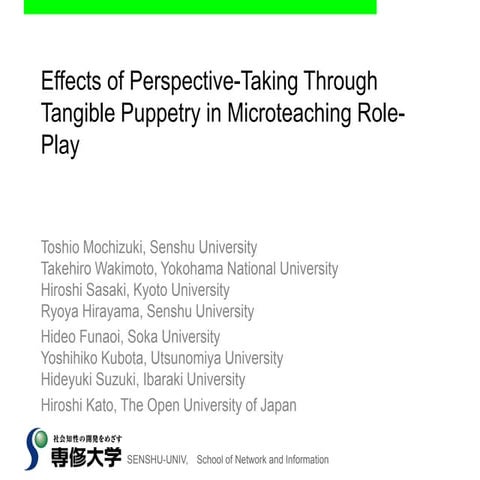 CSCL2017 Talk: Effects of Perspective-Taking through Tangible Puppetry in Mic...