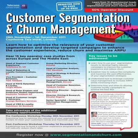 Customer Segmentation and Churn Management