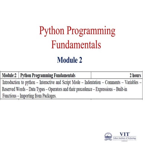 Python programming fundamentals for class 12 | PPTX
