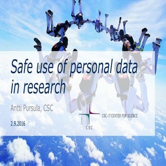 Safe use of personal data in research | PPTX