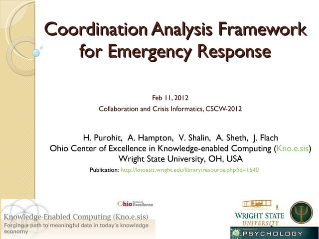  Framework to Analyze Coordination in Crisis Response Using Social Media