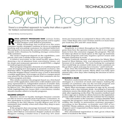 Csd 0514 aligning loyalty programs