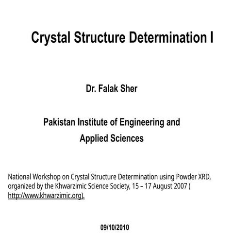 Structure Determination of Crystals.pptx