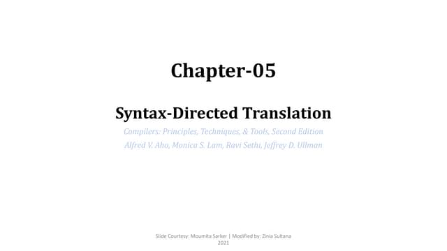 CSE-303 Chapter-05 compiler bison flex syntax