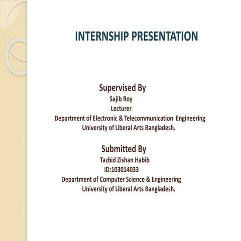 Internship Defense Presentation