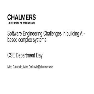 AI challanges - Cse day-2018.04.12