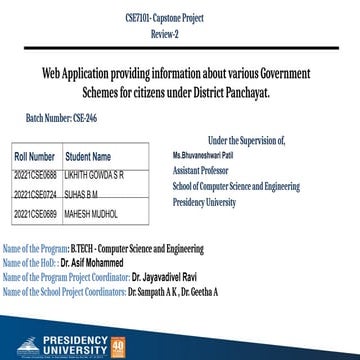 Centralized Web Application for District Panchayat Government Schemes ...